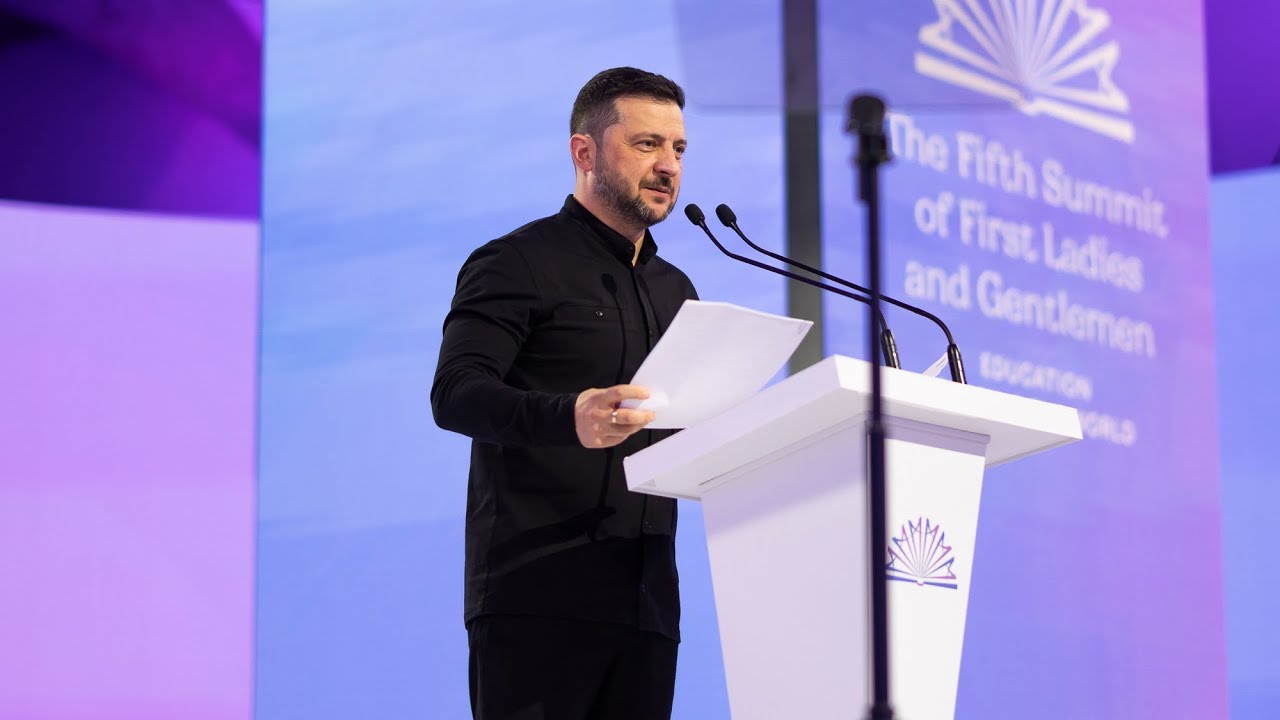 Виступ Володимира Зеленського на пʼятому Саміті перших леді та джентльменів