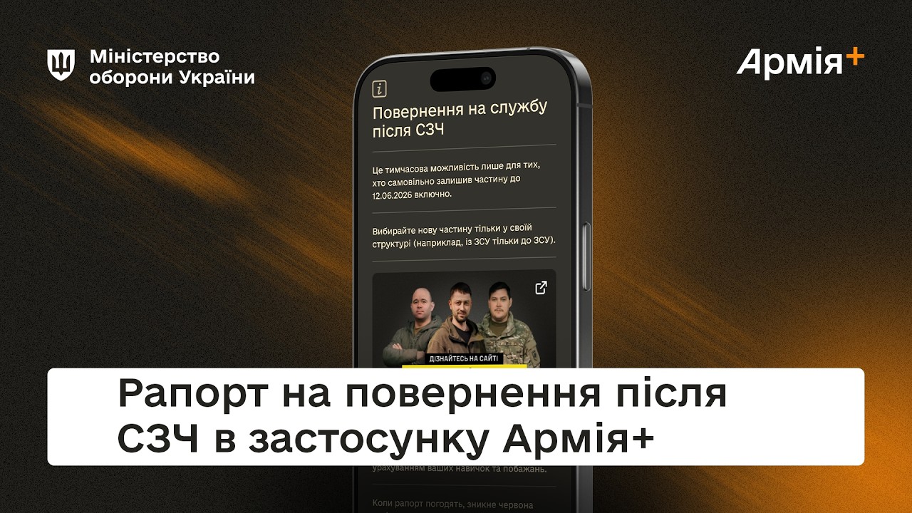 Як подати рапорт на повернення після СЗЧ в Армія+ | Покрокова інструкція
