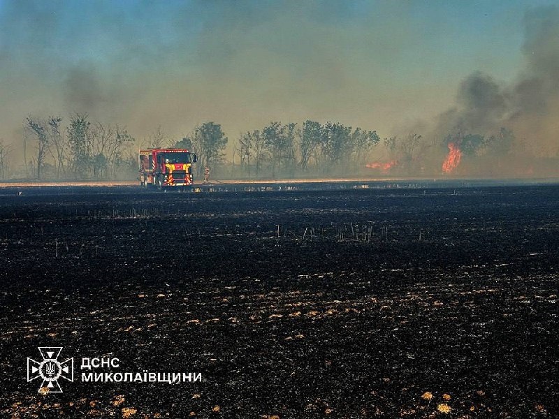 Росііяни вдарили по полях на Миколаївщині