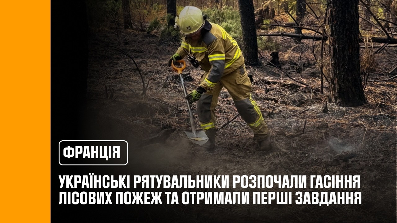 Українські рятувальники розпочали гасіння лісових пожеж у Франції та отримали перші завдання